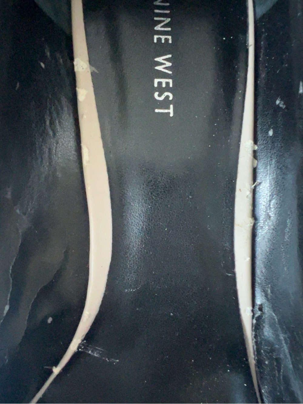 Nine West Colorblock Pointed Toe Wedge Pumps Red Black Ivory Size 11 M - Picture 6 of 7